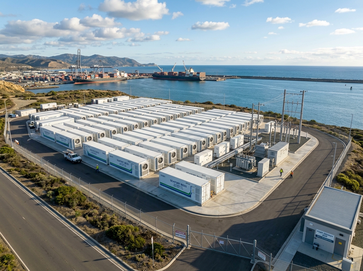 Utility-scale 15 MWh Lithium Iron Phosphate (LFP) battery energy storage system with 33kV/11kV step-up transformers and active liquid thermal management.